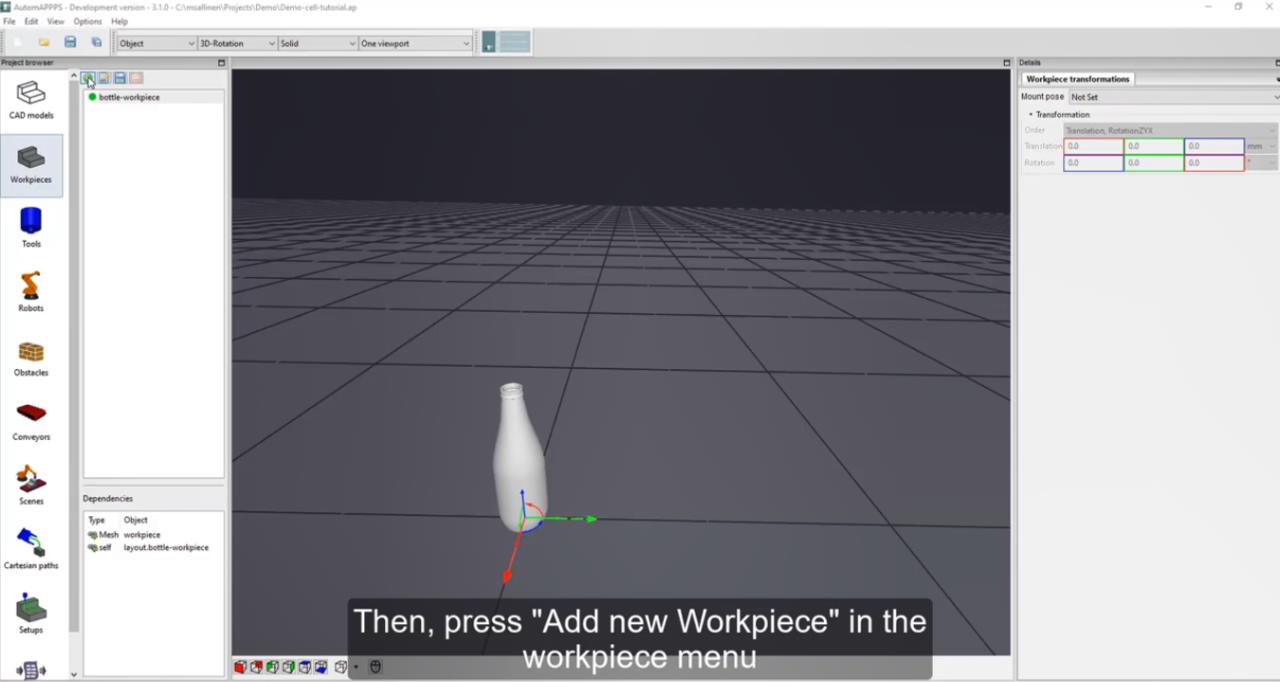 1.4、AUTOMAPPPS機(jī)器人編程教程-加載工件